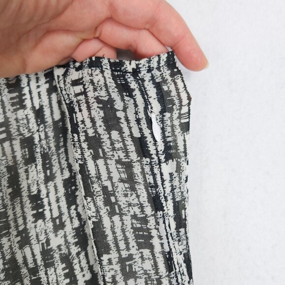 J Jill Dress Women Small Black White Pleated Sleeveless Knee Length Shift Casual - Picture 3 of 13